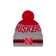 Nebraska New Era YOUTH Runner Pom Knit Beanie